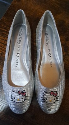 HELLO KITTY Ballet Flats Diamond Crystal Rhinestone BLING Katy Perry 8.5