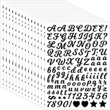 3040Pcs 20 Sheets Small Letter Number Stickers, 0.5Inch Colorful Self-Adhesive V