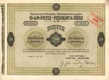 United Drug G & R Fritz Pezoldt & Süss 1907 Wiedeń podpis G. Fritz rzadki