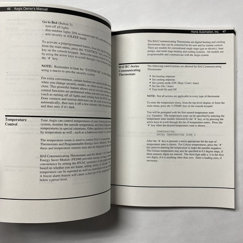 HAI Aegis Branded Installation manual and Owners manual New old stock 1998 - Picture 7 of 14