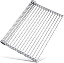 21" x 15.5" Roll Up Dish Drying Rack Over Sink Drying Rack Sink Cover Kitchen