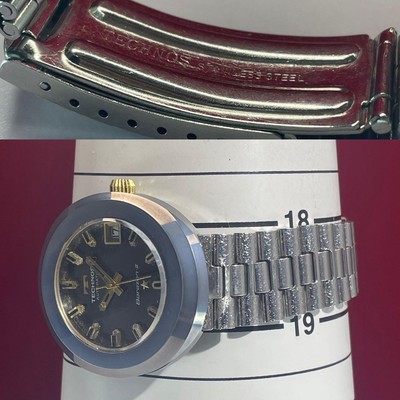 70s TECHNOS ボラゾンⅡ 純正SSベルト 超硬ケース スイス製 腕時計 70s TECHNOS ボラゾンⅡ 純正SSベルト 超硬ケース スイス製 腕時計 70s