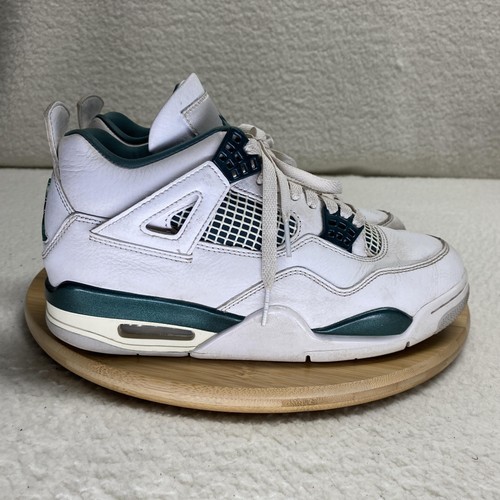 Air Jordan 4 Zapatos Retro Para Hombre Talla 7.5 Blanco FQ8138-103 Oxidado Verde Tenis - Imagen 1 de 18