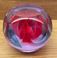 Limited Edition Caithness "Damask" Paperweight (14/250)  Colin Terris 3"Diameter