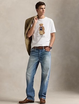 $69.50 Polo Ralph Lauren Men's Classic Fit Polo Bear Jersey T-Shirt White XXL