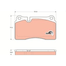 Juego De Pastillas De Freno Trw GDB1670 Cotec para Seat VW Audi Eje Delantero