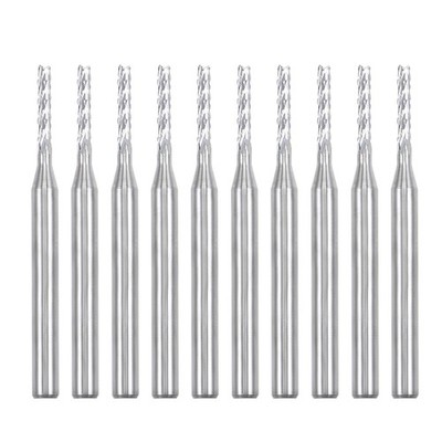 10Pcs 1.6mm Carbide End Mill Engraving Milling Cutter CNC Router Bits 1/8'' Shank