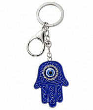 Hamsa Keychain Evil Eye Charm Hand of Fatima Protection Bag Key Ring Gift