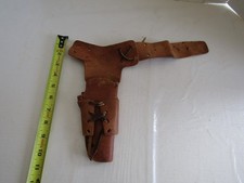 VINTAGE 1950  s Mattel Shootin Shell Fanner Cap Gun and Leather Gun Holster PARTS