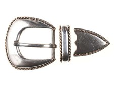 1" Randall D Moore Sterling/14k ranger belt buckle set
