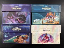 Disney Lorcana Lot of 4 Empty Trove / Card Storage Boxes Set 4-6  9 
