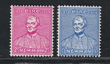 1954 IRLANDE, # 124/25 Effige Cardinale Newman, neuf neuf neuf dans son lot**