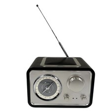 Crosley CR221 Vintage Style Retro AM/FM Tabletop Radio Black Tested  Work