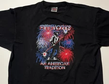 Vintage Oneita Power-T  ~ X-Large ~ Fireworks an American Tradition ~ July 4th
