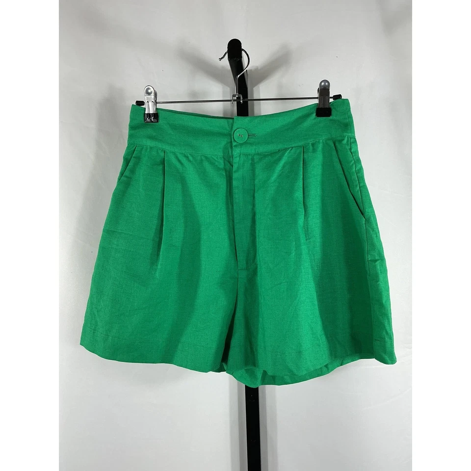 Pantalones Cortos Minkpink 'Virgo' Lino Verde Talla S Foto 2 de 4