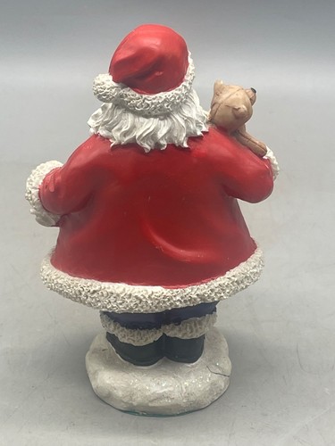 Weihnachten Weihnachtsmann Figur Teady Bär rot grün 6" Deko LESEN - Bild 3 von 6