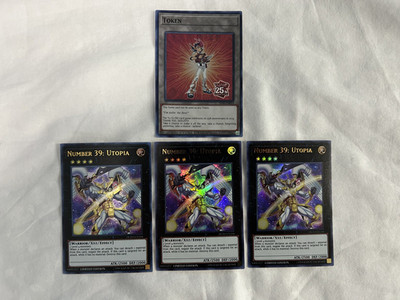 NUMBER 39: UTOPIA x3 ULTRA RARE PLAYSET  DUEL POWER ALTERNATE ART YUMA TOKEN YGO