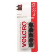 VELCRO BRAND 90069 Hook-and-Loop Fast, Black, Disc, PK15 6PXV2