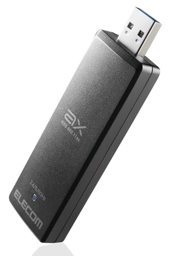 ELECOM Wireless LAN Adapter Wi-Fi 6E 2402+2402+574 Mbps USB3.0 Compatible WDC-XE