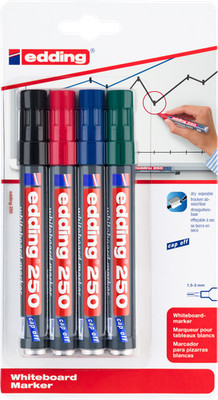 edding 250 Whiteboardmarker sortiert (4er Blister)