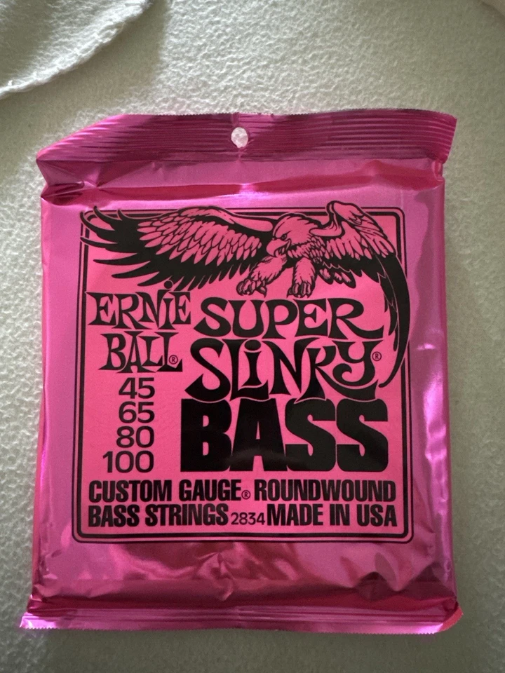 Ernie Ball Super Slinky Cordes de Basse - Rose (2834) - Photo 1/4