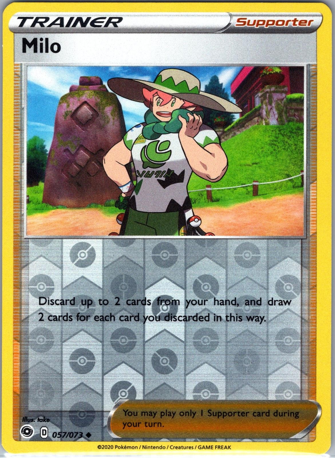Milo 057/073 Uncommon Champion's Path Pokemon Reverse Holo Near Mint