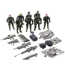 8Pcs/Set SWAT Military Army Action Figure Toys for Boys Combat Game Movable Doll