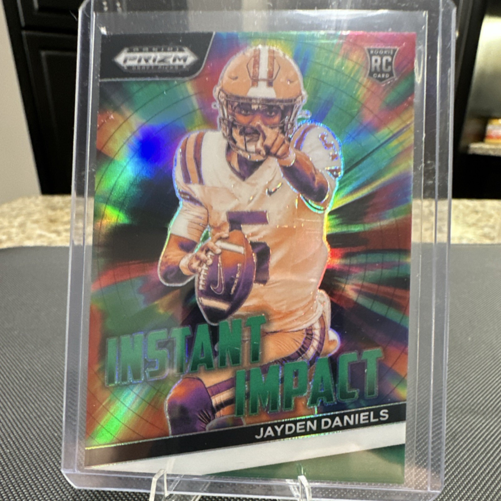 2024 Panini Prizm Draft Picks Instant Impact Rookie Jayden Daniels #II-JD LSU F…