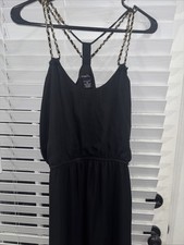 Maxie Dress Black And Gold Straps.. Size Medium