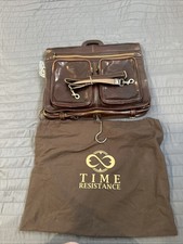 Time Resistance Leather Garment Bag   NEW   Made in Italy
