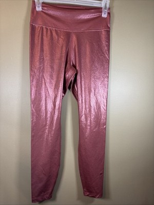 Nike One Icon Clash Shimmer 7/8 tights Glossy Claystone Sz S Dri-Fit