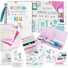 Unicorn Journaling Set/Scrapbook Kit for Girls - Includes Scrapbooking Supplies