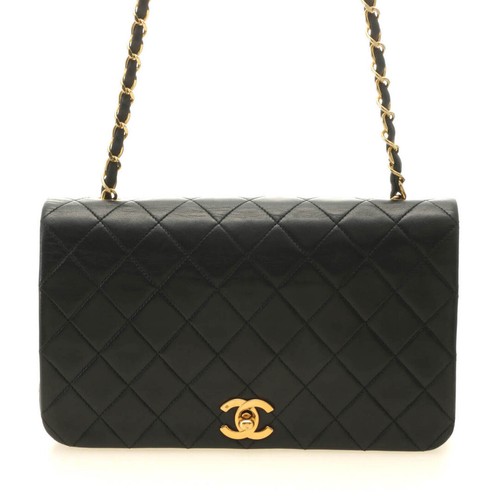 CHANEL Matelass 23 Turn Lock Full Flap Chain Shoulder Black/GP Shoulder Bag Lamb