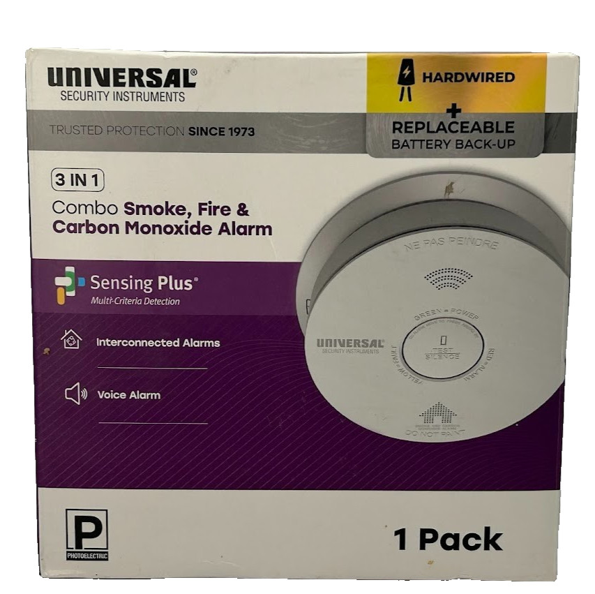 Universal Security Instruments Hardwired Smoke & Carbon Monoxide Detector