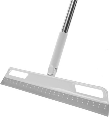 Multifunction Rubber Air Broom, Silicone Floor Squeegee with 56'' Long Handle,