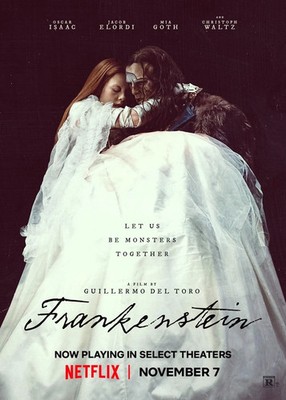 2025 Frankenstein Movie Poster 11X17 Oscar Isaac Mia Goth Jacob Elordi Horror  