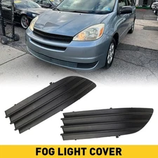 NEW Lower Front Bumper Fog Light Lamp Hole Cover Grille Set for 2004 2005 Sienna