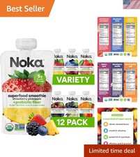 Organic Superfood Smoothie Pouches - 12 Variety Pack for Healthy Snacking