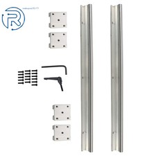 2Pcs SBR12-400mm Linear Shaft Rail W/ 4Pcs SBR12UU Square Type Bearings Block