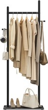 Clothes Rack with 2 Hooks Standing Garment Storage for Indoor