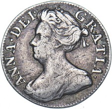 1710 Threepence - Anne British Silver Coin