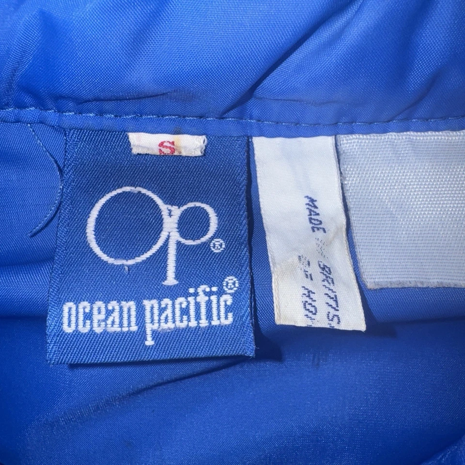 Ocean Pacific Jacket Large Vintage 80s windbreaker blue Rainbow OP Surf Small - Image 2 of 4