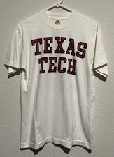 Vintage Texas Tech Red Raiders T Shirt Mens Medium 2-sided Single Stitch