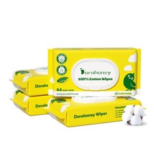 100 USA Cotton Baby Wipes, 99 Purified Water Unscented Wet Wipes for Sensit...