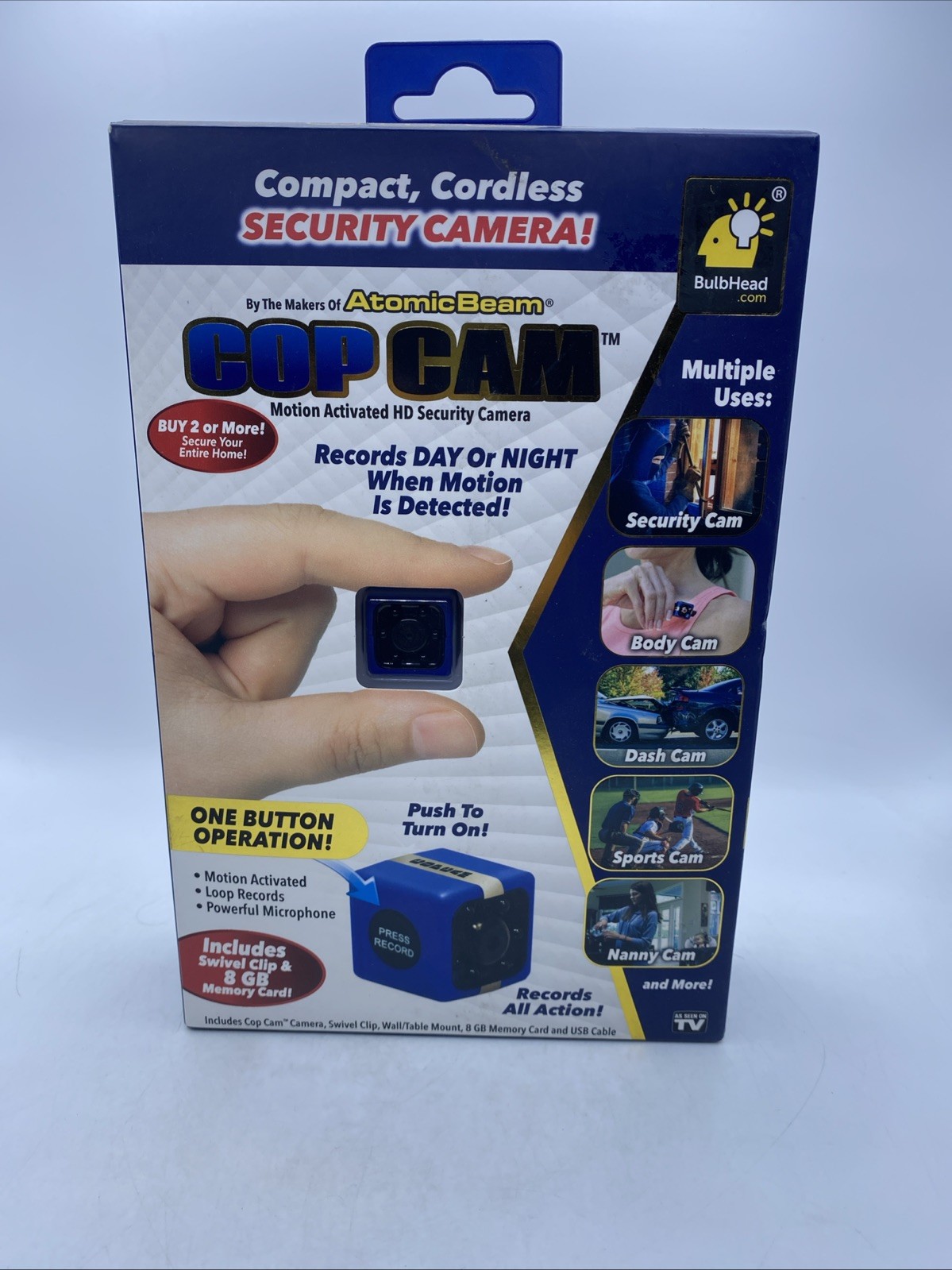 COP CAM COMPACT, CORDLESS SECURITY CAMERA BRAND NEW