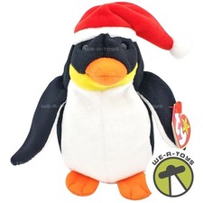 Ty Beanie Babies Zero the Penguin in Santa Hat Christmas Plush 1998