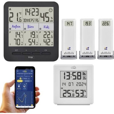 TFA Dostmann 35.8109.02 TFA.me Starter Set with WLAN Gateway and KLIMA@HOME 2 Te