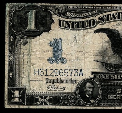 $1 1899 Black Eagle Silver Certificate Currency Elliot/White CHEAP LOW GRADE