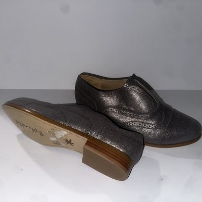 Splendid gray wingtip slip-ons with gold sparkle womens size 7 Read Description