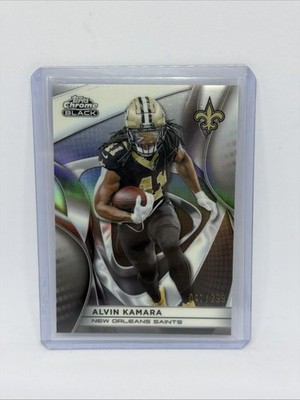 2025 Topps Chrome Black Alvin Kamara Refractor /299 #71 Saints